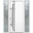 Front Exterior Prehung Steel Door / Deux 1713 White Enamel / 2 Sidelight Exterior Black Windows / Stainless Inserts Single Modern Painted-W14+36+14" x H80"-Right-hand Inswing White