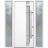 Front Exterior Prehung Steel Door / Deux 1713 Natural Oak / 2 Sidelight Exterior Black Windows / Stainless Inserts Single Modern Painted-W14+36+14" x H80"-Left-hand Inswing White