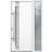 Front Exterior Prehung Steel Door / Deux 1713 White Enamel / Sidelight Exterior Black Window / Stainless Inserts Single Modern Painted-W36+16" x H80"-Right-hand Inswing White