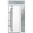 Front Exterior Prehung Steel Door / Deux 1713 Natural Oak / Sidelight and Transom Black Window / Stainless Inserts Single Modern Painted-W36+12" x H80+16"-Right-hand Inswing White