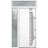 Front Exterior Prehung Steel Door / Deux 1713 Natural Oak / Sidelight and Transom Black Window / Stainless Inserts Single Modern Painted-W36+12" x H80+16"-Left-hand Inswing White