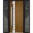 Front Exterior Prehung Steel Door / Deux 1713 White Enamel / 2 Sidelight Exterior Black Windows / Stainless Inserts Single Modern Painted-W16+36+16" x H80"-Right-hand Inswing Oak