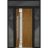 Front Exterior Prehung Steel Door / Deux 1713 White Enamel / 2 Sidelight and Transom Black Window / Stainless Inserts Single Modern Painted-W12+36+12" x H80+16"-Right-hand Inswing Oak