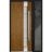 Front Exterior Prehung Steel Door / Deux 1713 Natural Oak / Sidelight Exterior Black Window / Stainless Inserts Single Modern Painted-W36+14" x H80"-Left-hand Inswing Oak