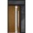 Front Exterior Prehung Steel Door / Deux 1713 Natural Oak / Sidelight and Transom Black Window / Stainless Inserts Single Modern Painted-W36+14" x H80+16"-Left-hand Inswing Oak