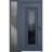 Front Exterior Prehung Steel Door / Ballucio 6644 Natural Oak / Black Side Exterior Window Sidelite / Entry Metal Modern Painted W36+12" x H80" Left hand Inswing Gray Graphite