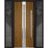 Front Exterior Prehung Steel Door / Deux 1744 Natural Oak / 2 Sidelight Exterior Black Windows / Stainless Inserts Single Modern Painted-W16+36+16" x H80"-Left-hand Inswing Oak