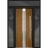 Front Exterior Prehung Steel Door / Deux 1744 Natural Oak / 2 Sidelight and Transom Black Window / Stainless Inserts Single Modern Painted-W12+36+12" x H80+16"-Left-hand Inswing Oak