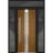 Front Exterior Prehung Steel Door / Deux 1744 Natural Oak / 2 Sidelight and Transom Black Window / Stainless Inserts Single Modern Painted-W12+36+12" x H80+16"-Right-hand Inswing Oak
