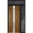 Front Exterior Prehung Steel Door / Deux 1744 Natural Oak / Sidelight and Transom Black Window / Stainless Inserts Single Modern Painted-W36+16" x H80+16"-Right-hand Inswing Oak