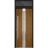 Front Exterior Prehung Steel Door / Deux 1744 Natural Oak / Transom Black Window / Stainless Inserts Single Modern Painted-W36" x H80+16"-Right-hand Outswing Oak