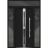 Front Exterior Prehung Steel Door / Deux 1755 Black Enamel / 2 Sidelight and Transom Window / Stainless Inserts Single Modern Painted-W16+36+16" x H80+16"-Left-hand Inswing Black