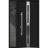 Front Exterior Prehung Steel Door / Deux 1755 Black Enamel / Sidelight Exterior Window / Stainless Inserts Single Modern Painted-W36+16" x H80"-Right-hand Inswing Black