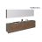 Kitchen Signature Collection White Matte Color Base Size 13Ft Wide Natural Teak & White Gloss