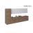 Kitchen Celestial Collection White Matte Color Base Size 15Ft Wide Natural Teak & White Gloss