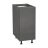 21" Base Cabinet High Single Door with Black Matte door Grey