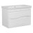 Modern Wall-Mount Bathroom Vanity with Washbasin | Wave Rosewood Collection | Non-Toxic Fire-Resistant MDF-26" White High Gloss