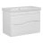 Modern Wall-Mounted Bathroom Vanity with Washbasin | Wave Gray Matte Collection | Non-Toxic Fire-Resistant MDF-32" White