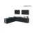 Kitchen Prodigy Collection Black & Gray Color Base Size 11Ft Wide Black
