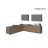Kitchen Prodigy Collection Black & Gray Color Base Size 11Ft Wide Natural Teak & Gray