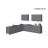 Kitchen Prodigy Collection Black & Gray Color Base Size 11Ft Wide Gray