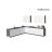 Kitchen Prodigy Collection Black & Gray Color Base Size 11Ft Wide White Matte