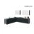 Kitchen Prodigy Collection Black & Gray Color Base Size 11Ft Wide Black & White Gloss