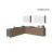 Kitchen Prodigy Collection Black & Gray Color Base Size 11Ft Wide Natural Teak & White Gloss