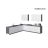 Kitchen Prodigy Collection Black & Gray Color Base Size 11Ft Wide White Gloss