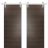 Sliding Double Barn Doors with Hardware | Planum 0010 Vertical Natural Veneer | Silver 13FT Rail Hangers Sturdy Set | Modern Solid Panel Interior Hall Bedroom Bathroom Door Chocolate Ash