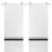 Sliding Double Barn Doors with Hardware | Planum 0012 Oak and Aluminum Strips | Silver 13FT Rail Hangers Sturdy Set | Modern Solid Panel Interior Hall Bedroom Bathroom Door White