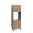 SOC3096DD-DD-GRE Tall Single Oven Cabinets -with White Gloss 3D door Natural Teak