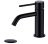 Brushed Brass Sink Faucet, Single Handle Bathroom Faucet for Sink 1 Hole, Lavatory Vanity Tap Black Matte
