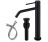 Brass Matte Black Vessel Sink Faucet, Single Handle Bathroom Faucet for Sink 1 Hole, Lavatory Vanity Tap Black Matte