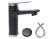Brushed Nickel and Matte Black Single Hole Bathroom Faucet, Single Handle Bathroom Faucet for Sink 1 Hole, Lavatory Vanity Tap Brushed Nickel & Matte Black