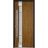 Front Exterior Prehung Steel Door / Deux 1713 White Enamel / Stainless Inserts Single Modern Painted Oak
