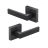 Modern Square Handle - Bronze Dummy 2 pack Black Matte