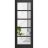 Slab Barn Door Panel | Quadro 4522 White Silk with Clear Glass | Sturdy Finished Doors | Pocket Closet Sliding Black Matte
