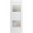 Slab Door Panel Opaque Glass 2 Lites 18 x 80 inches / Sete 6222 White Silk / Modern Finished Doors / Pocket Closet Sliding Barn White