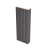 Fluted Trims with Square Rosettes for Interior Doors, Painted Grey, Up to 84x84” Doors Painted Black