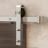 8FT Barn Silver Brushed Nickel Sliding Hardware Kit Track Rail Brushed Nickel