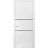 Modern Wood Interior Door with Hardware | Planum 0014 Concrete and Aluminum Strips | Single Panel Frame Trims | Bathroom Bedroom Sturdy Doors White
