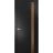 Modern Solid Interior Door with Handle | Planum 1010 Matte Black and Aluminum Strips | Single Regural Panel Frame Trims | Bathroom Bedroom Sturdy Doors Black Matte