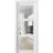 Solid Interior French | Lucia 2555 Matte Black with Clear Glass | Single Regular Panel Frame Trims Handle | Bathroom Bedroom Sturdy Doors White