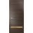 Modern Solid Interior Door with Handle | Planum 2010 Matte Black and Aluminum Strips | Single Regural Panel Frame Trims | Bathroom Bedroom Sturdy Doors Chocolate Ash
