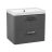 Modern Wall-Mounted Bathroom Vanity with Washbasin | Fiona Beige Matte Collection | Non-Toxic Fire-Resistant MDF Gray Matte
