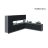 Kitchen Regal Collection Natural Teak & Black Color Base Size 13Ft Wide Black