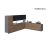 Kitchen Regal Collection Natural Teak & Black Color Base Size 13Ft Wide Natural Teak & Black