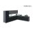 Kitchen Regal Collection Natural Teak & Black Color Base Size 13Ft Wide Black & Gray