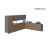 Kitchen Regal Collection Natural Teak & Black Color Base Size 13Ft Wide Natural Teak & Gray